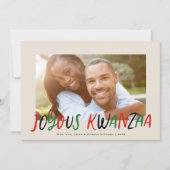 歓喜のクワンザモダンレタータイプ写真 シーズンカード (正面)