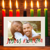 歓喜のクワンザモダンレタータイプ写真 シーズンカード