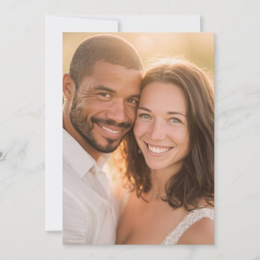 歓喜のゴールデンロマンチックフォト 招待状 (正面)