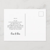 歓喜の双子の誕生の発表を2倍にする ポストカード (裏面)