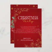 「歓喜の夜：クリスマス企業のバッシュ」 サンキューカード (正面/裏面)