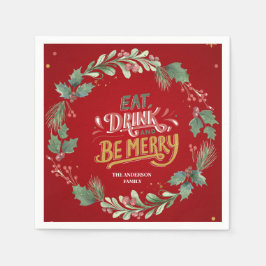 「歓喜の夜:クリスマス企業のバッシュ」 スタンダードカクテルナプキン