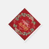 「歓喜の夜：クリスマス企業のバッシュ」 スタンダードカクテルナプキン (角)