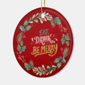 「歓喜の夜：クリスマス企業のバッシュ」 セラミックオーナメント (左)