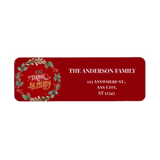 「歓喜の夜：クリスマス企業のバッシュ」 ラベル (正面)