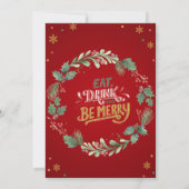 「歓喜の夜:クリスマス企業のバッシュ」 招待状 (裏面)