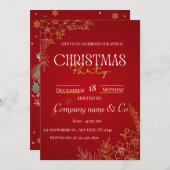「歓喜の夜:クリスマス企業のバッシュ」 招待状 (正面/裏面)