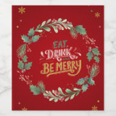 「歓喜の夜：企業のクリスマス・バッシュ」 ワインラベル (シングルラベル)