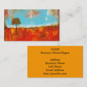 歓喜の抽象的な景色の木の芸術の絵画 名刺 (正面/裏面)