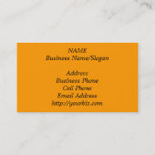 歓喜の抽象的な景色の木の芸術の絵画 名刺 (裏面)