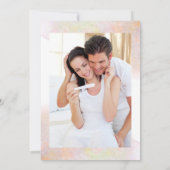 歓喜の束フォトクリスマスオーナメント妊娠 案内状 (裏面)