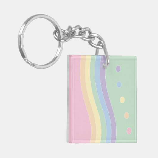 歓喜の波（流れ） キーホルダー (正面左)