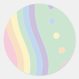 歓喜の波（流れ） ラウンドシール