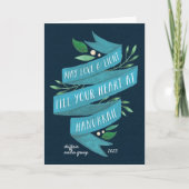 歓喜の知らせ |折り畳みビジネスHanukkahカード シーズンカード (正面)