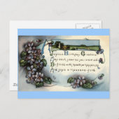 歓喜の誕生日グリーティングレプロヴィンテージ1918 ポストカード (正面/裏面)