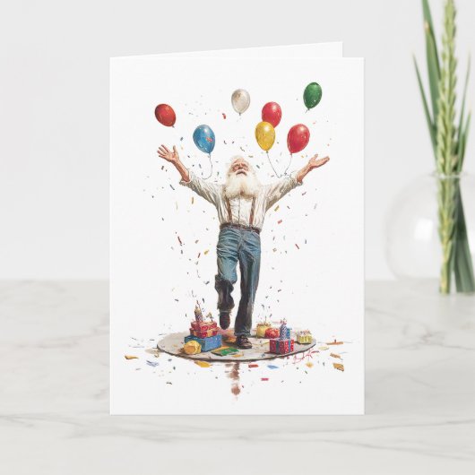 歓喜の誕生祝い カード (正面)