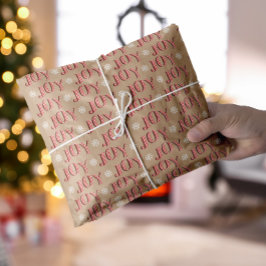 歓喜の赤とベージュのクリスマス 薄葉紙