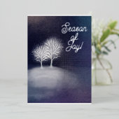歓喜の銀夜の風景の季節 箔シーズンカード (立ち正面)
