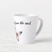 歓喜は魂から湧き上がる蝶 カフェラテマグ (右アングル)