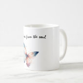 歓喜は魂から湧き上がる蝶 コーヒーマグカップ (正面右)