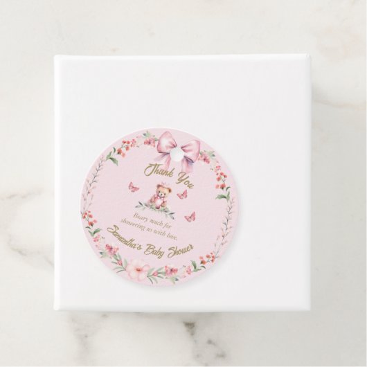 歓喜:開花と蝶のメッセージカード フェイバータグ (インサイチュ)