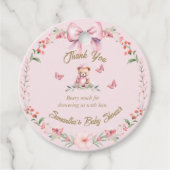 歓喜:開花と蝶のメッセージカード フェイバータグ (正面)