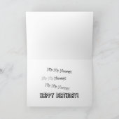 歓声に満ちた群衆と25誕生日カード。 カード (内部)