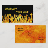 歓声を上げる群衆 名刺 (正面/裏面)