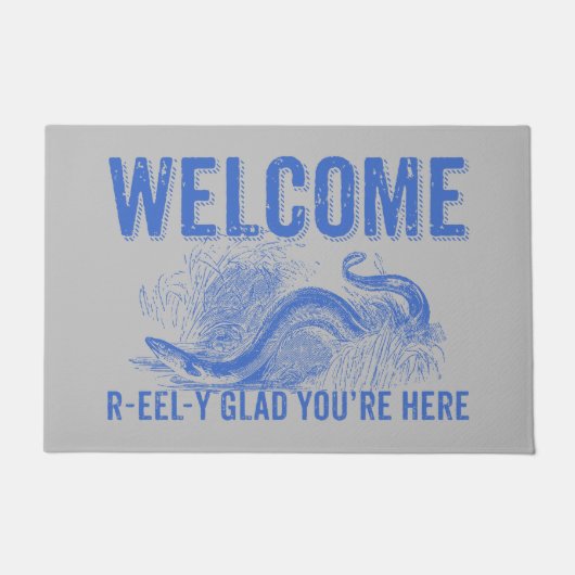 歓迎うなぎユーモア ドアマット (正面)