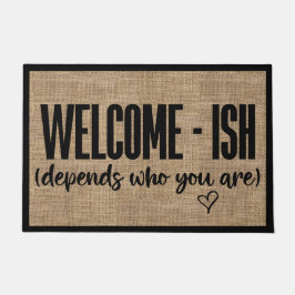 歓迎おもしろい的な態度 ドアマット