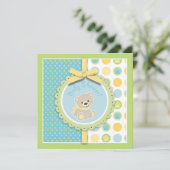 歓迎されたくまの招待状の正方形 招待状 (スタンド正面)