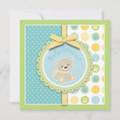 歓迎されたくまの招待状の正方形 招待状 (正面)
