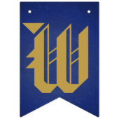 歓迎されたアフリカ人Prince|のロイヤルブルー及び金ゴールドのグリッター バンティングフラッグ (第2の旗)