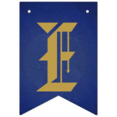 歓迎されたアフリカ人Prince|のロイヤルブルー及び金ゴールドのグリッター バンティングフラッグ (第3の旗)