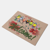 歓迎されたオウム ドアマット (アングル)