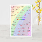 歓迎されたカード カード (黄色い花)