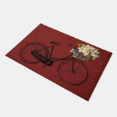 歓迎されたドア・マットの赤い自転車のバイク ドアマット (アングル)