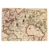 歓迎されたバッグの結婚、ヴィンテージの世界の冒険の地図 ラージペーパーバッグ (裏面)