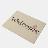 歓迎されたフクロウのマット ドアマット (アングル)