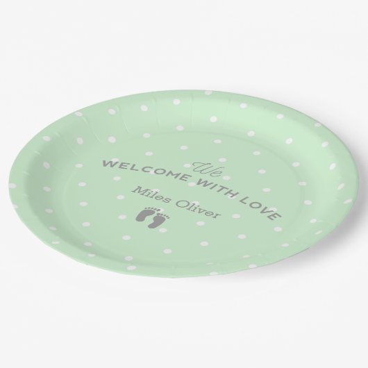 歓迎されたベビーのパーティーの紙皿 ペーパープレート (アングル)