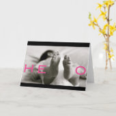 歓迎されたベビー! カード (黄色い花)