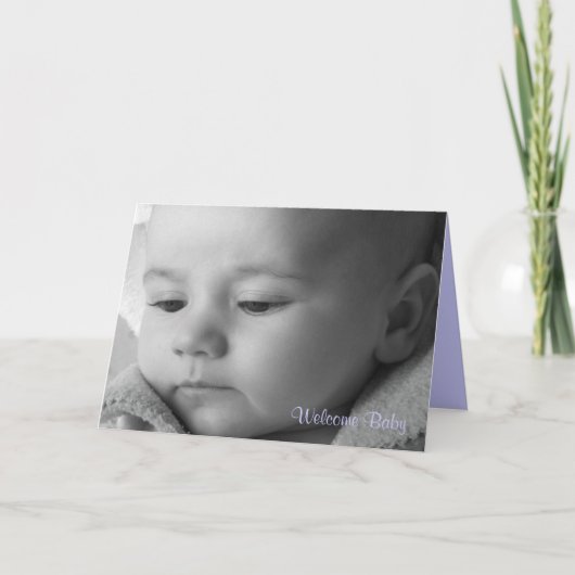 歓迎されたベビー 案内状 (正面)