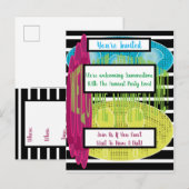 歓迎された夏期 インビテーションポストカード (正面/裏面)