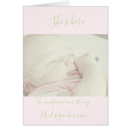 歓迎された女の赤ちゃん