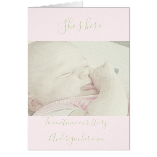 歓迎された女の赤ちゃん (正面)