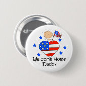 歓迎された家のお父さんの棒の姿のベビー 缶バッジ (正面&裏面)