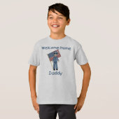 歓迎された家のお父さんの空軍がき(息子) Tシャツ (正面フル)