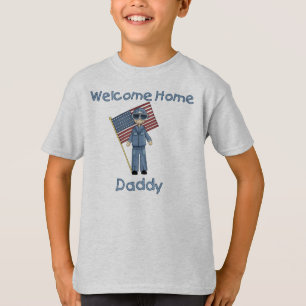 歓迎された家のお父さんの空軍がき(息子) Tシャツ