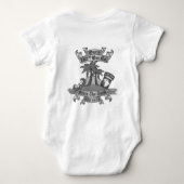 歓迎された家のお父さんプロダクト ベビーボディスーツ (裏面)