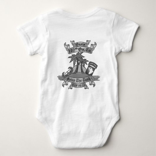 歓迎された家のお父さんプロダクト ベビーボディスーツ (裏面)